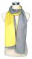 Preview: Scarf Shawl 100% Silk Flannel Yellow Grey